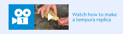 Watch how to make a tempura replica